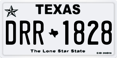 TX license plate DRR1828