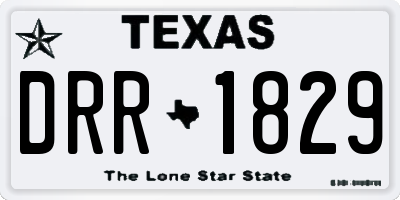 TX license plate DRR1829