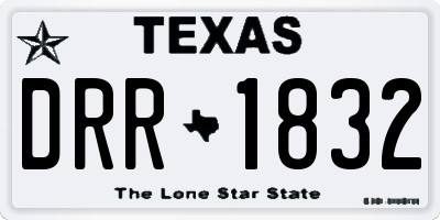 TX license plate DRR1832