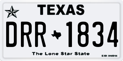 TX license plate DRR1834