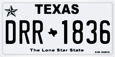 TX license plate DRR1836