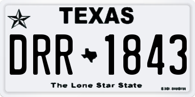 TX license plate DRR1843