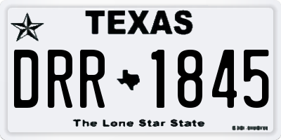 TX license plate DRR1845