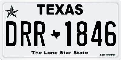 TX license plate DRR1846