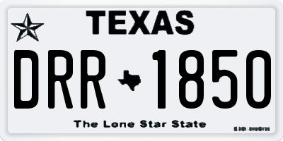 TX license plate DRR1850