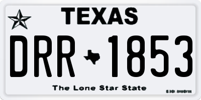 TX license plate DRR1853