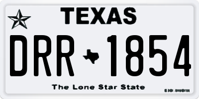 TX license plate DRR1854