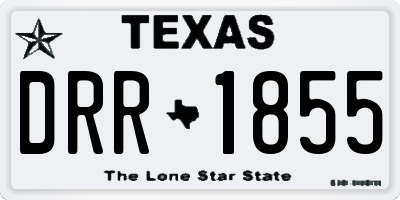 TX license plate DRR1855