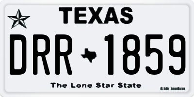 TX license plate DRR1859
