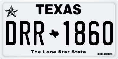 TX license plate DRR1860