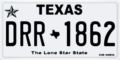 TX license plate DRR1862