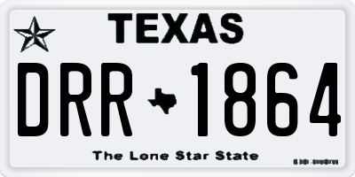 TX license plate DRR1864