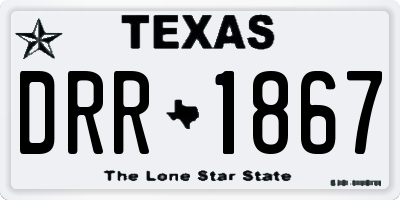 TX license plate DRR1867