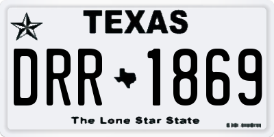 TX license plate DRR1869