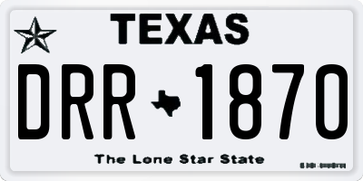 TX license plate DRR1870