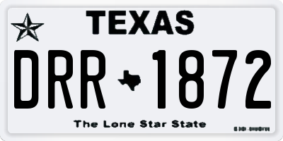 TX license plate DRR1872
