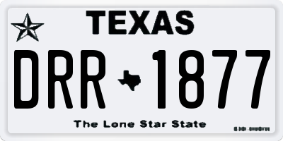 TX license plate DRR1877