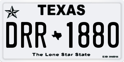 TX license plate DRR1880