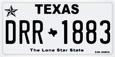 TX license plate DRR1883