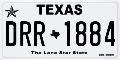 TX license plate DRR1884