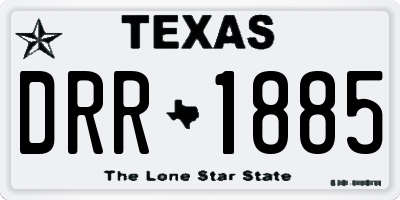 TX license plate DRR1885