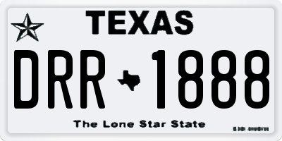TX license plate DRR1888