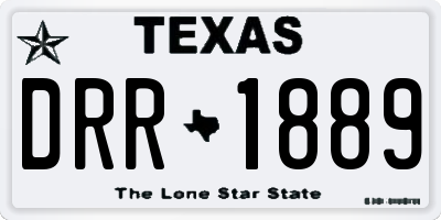 TX license plate DRR1889