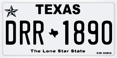 TX license plate DRR1890