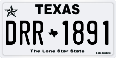 TX license plate DRR1891