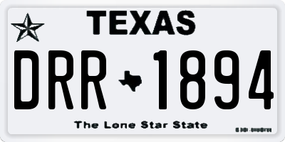 TX license plate DRR1894