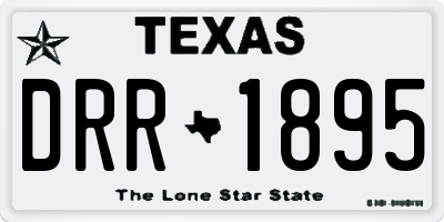 TX license plate DRR1895