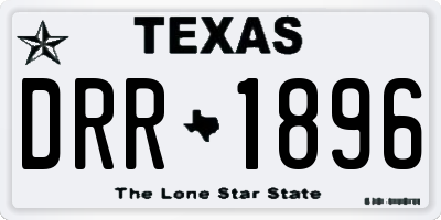 TX license plate DRR1896