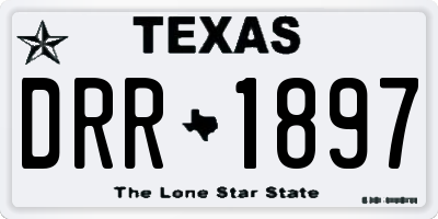 TX license plate DRR1897