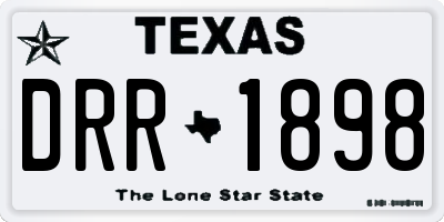 TX license plate DRR1898