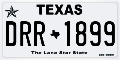 TX license plate DRR1899