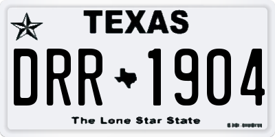 TX license plate DRR1904