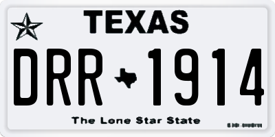 TX license plate DRR1914