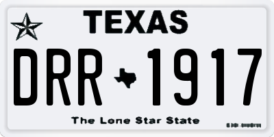 TX license plate DRR1917