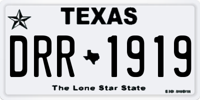 TX license plate DRR1919