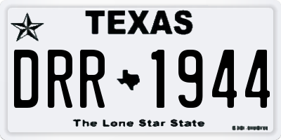 TX license plate DRR1944