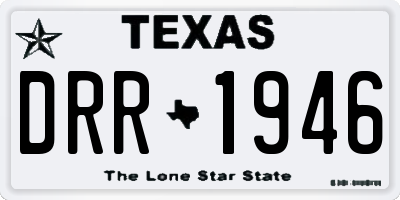 TX license plate DRR1946