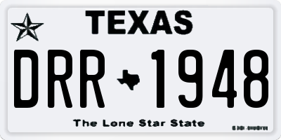 TX license plate DRR1948
