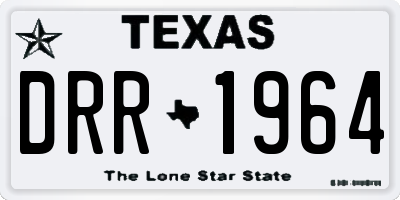 TX license plate DRR1964