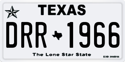 TX license plate DRR1966