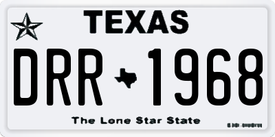 TX license plate DRR1968