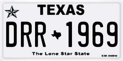 TX license plate DRR1969