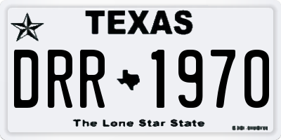 TX license plate DRR1970