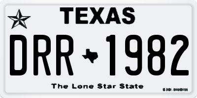 TX license plate DRR1982