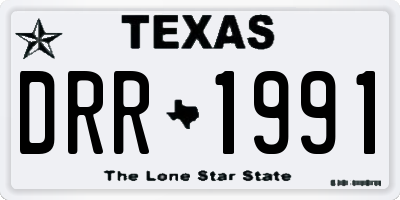 TX license plate DRR1991