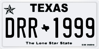 TX license plate DRR1999